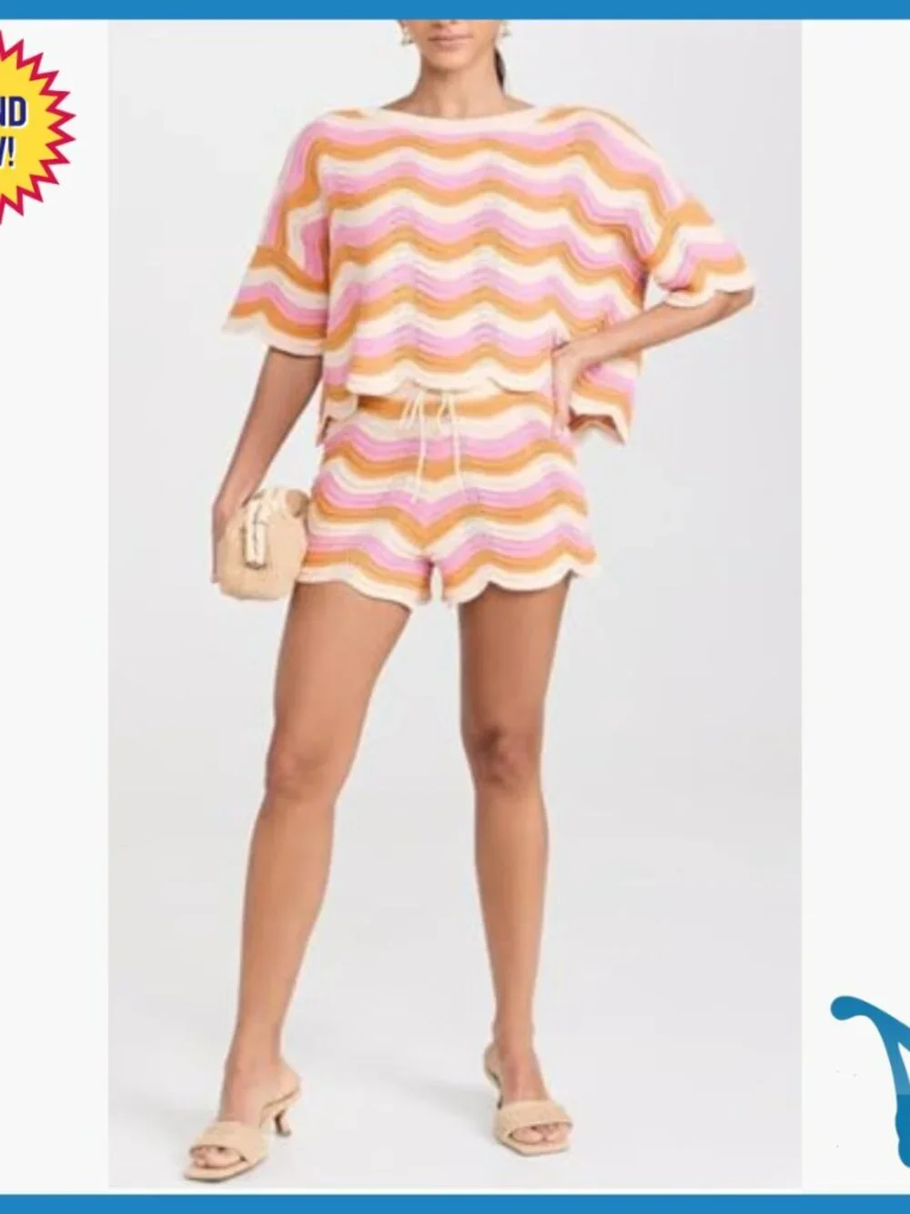 Women's 2-Piece Cover Up Set with Crochet Shorts, Polyester Spandex